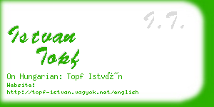 istvan topf business card